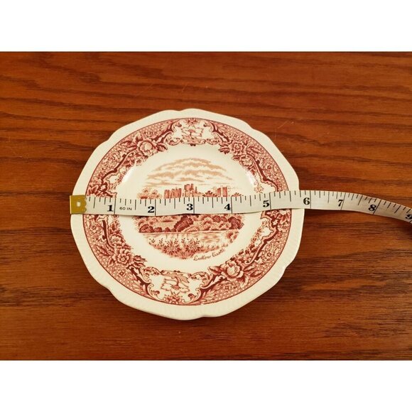 Bread and Butter Plates Pink Royal Swan Historic Vintage England Set 3 - Picture 3 of 7